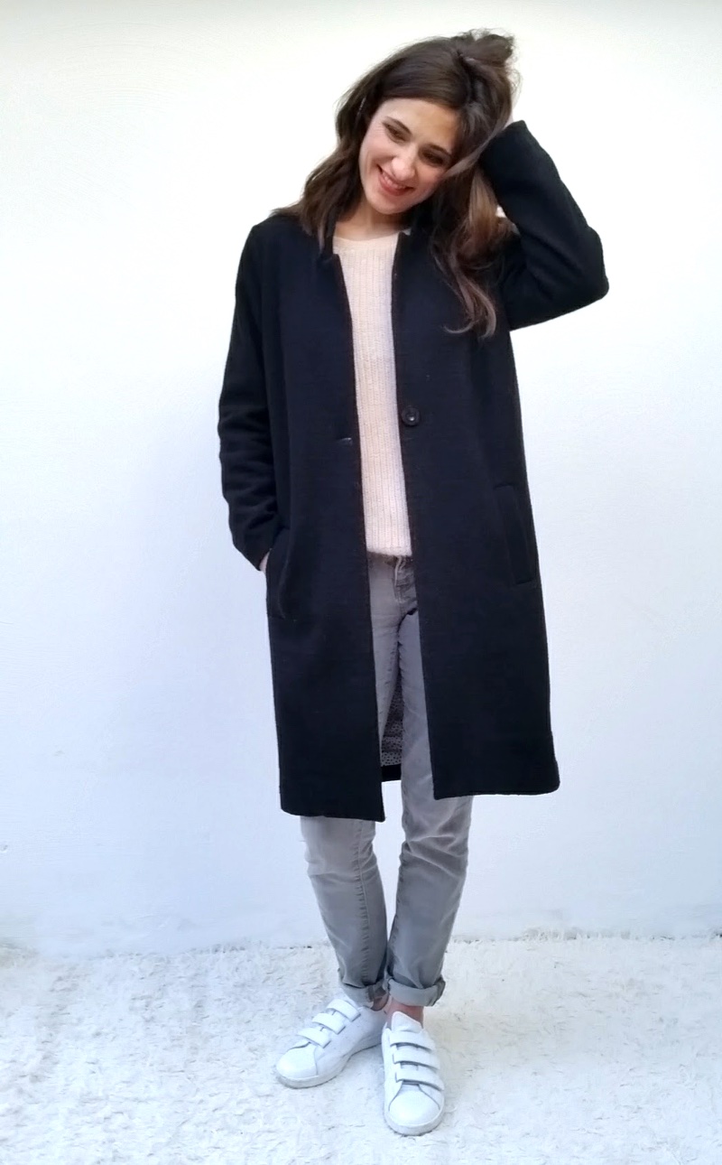 manteau femme droit long