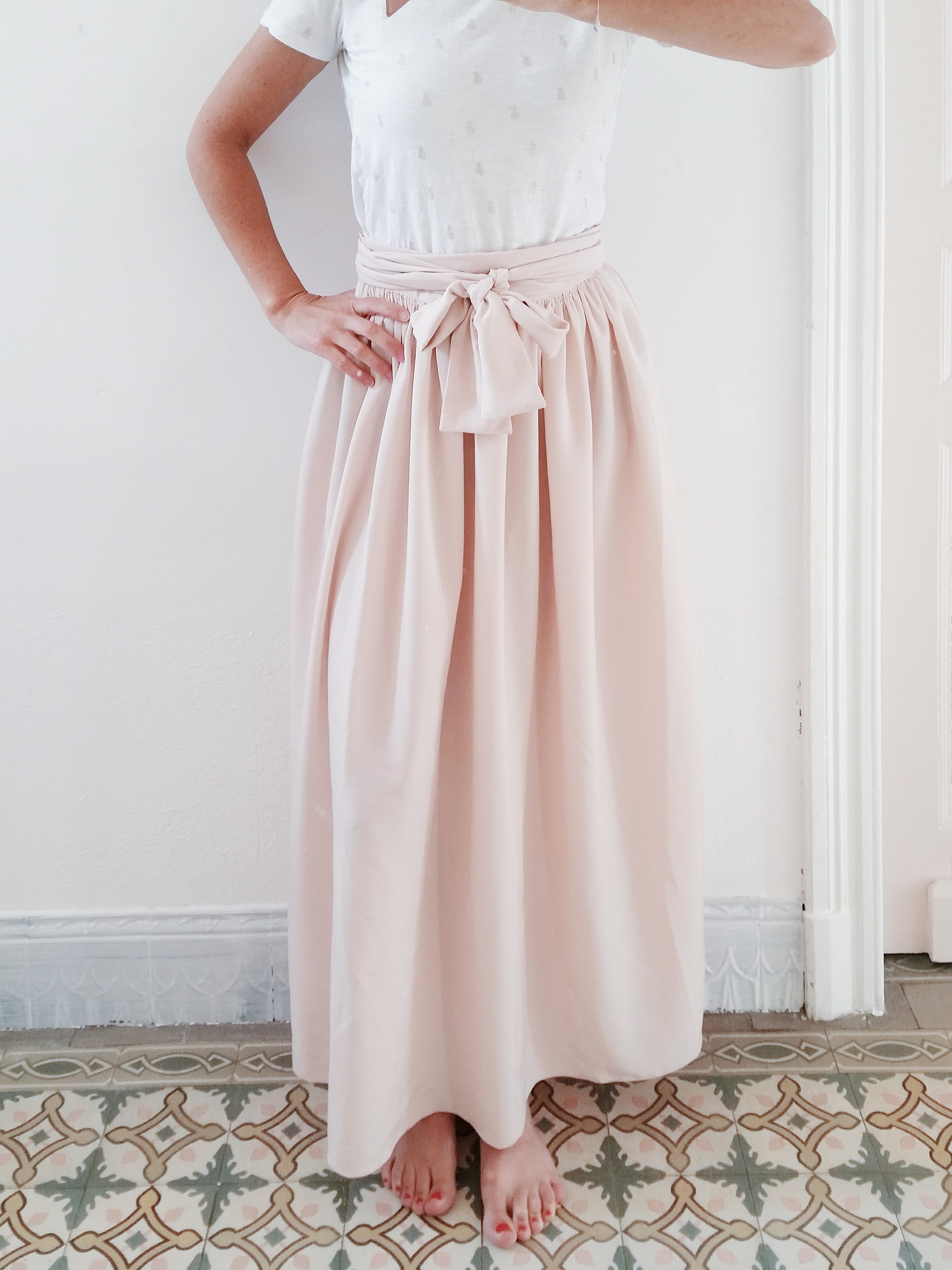 patron de couture femme: Pastel - la jupe longue à nouer